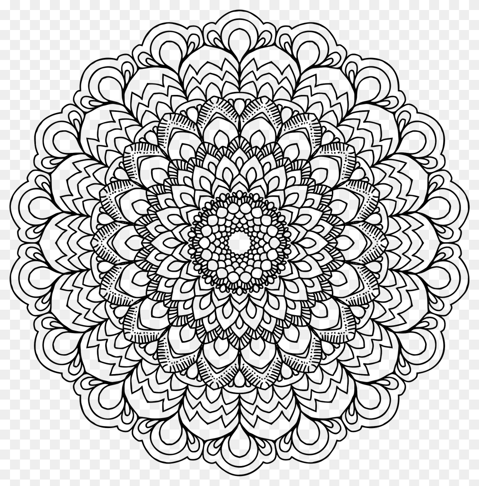 Floral Mandala Iv Clipart, Pattern, Plant, Lace Png