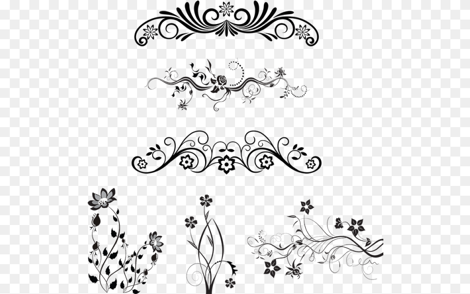 Floral Ornamental Design Elements Vector Floral Vector Design, Art, Floral Design, Graphics, Pattern Free Png