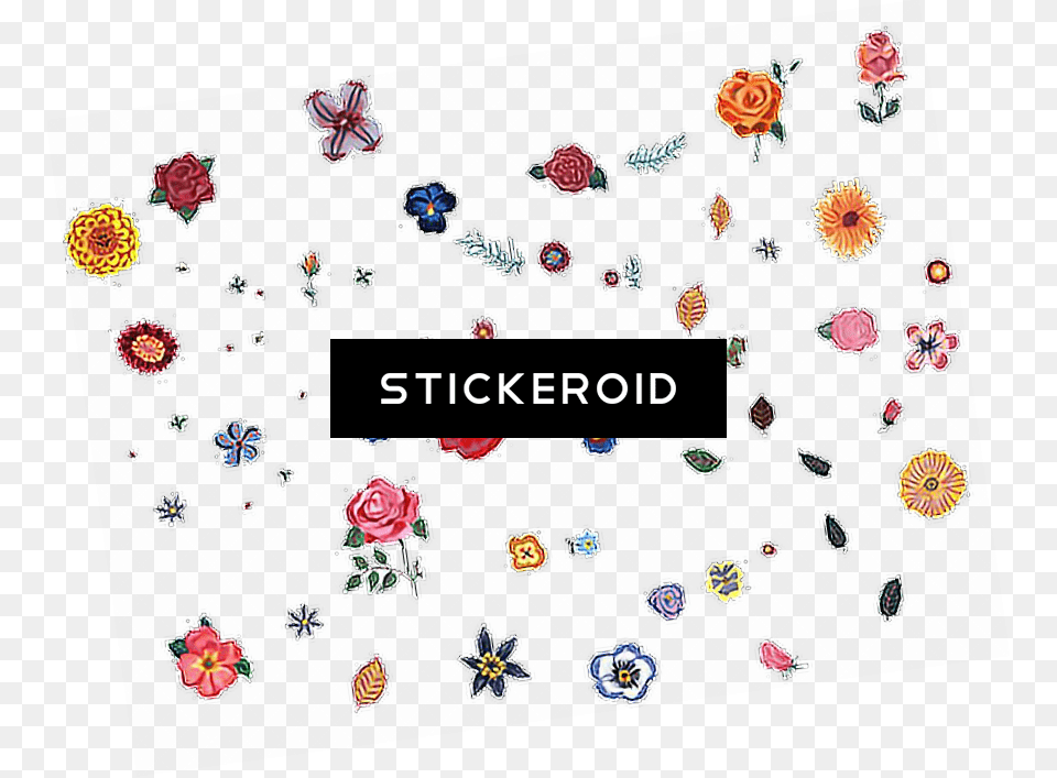 Floral Pattern Des Fleurs Sticker Set Of 40 By Domestic Multicoulered, Flower, Plant, Rose, Art Png