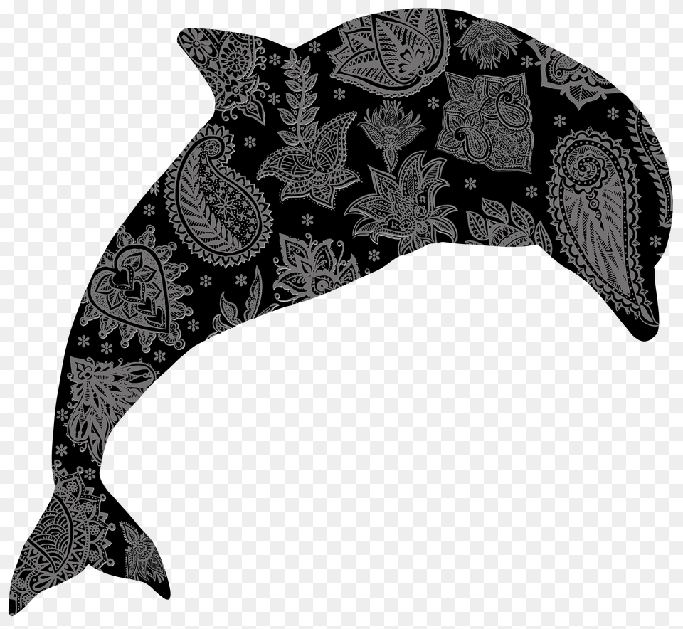 Floral Pattern Dolphin Clipart, Accessories, Bandana, Headband, Paisley Png Image