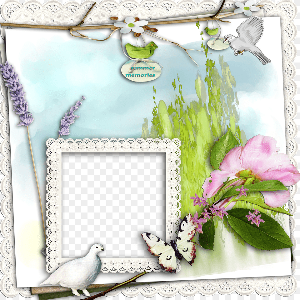 Floral Photo Studio Frame Free Png