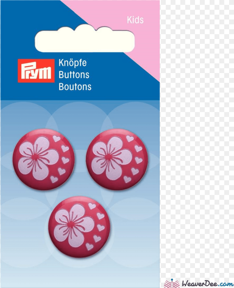Floral Print Buttons Knoop 2 Gaatjes Bloem Fuchsia 15 Mm, Food, Sweets Png Image