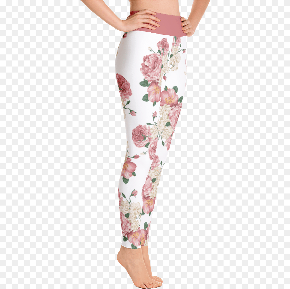 Floral Print Leggings, Clothing, Hosiery, Tights, Adult Png Image