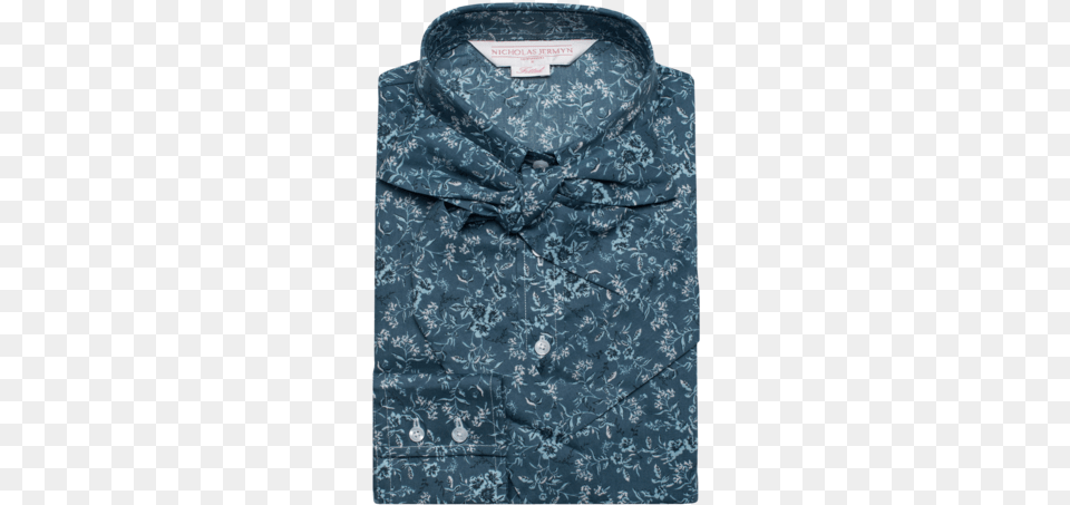 Floral Print Shirt T Shirt Manches Longues, Clothing, Vest, Coat, Hoodie Free Png Download
