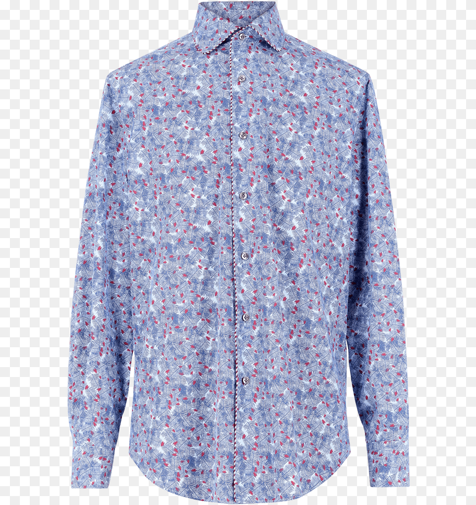 Floral Print Shirt With Contrasting Piping Ss19 Collection Blouse, Clothing, Pattern, Long Sleeve, Sleeve Free Png