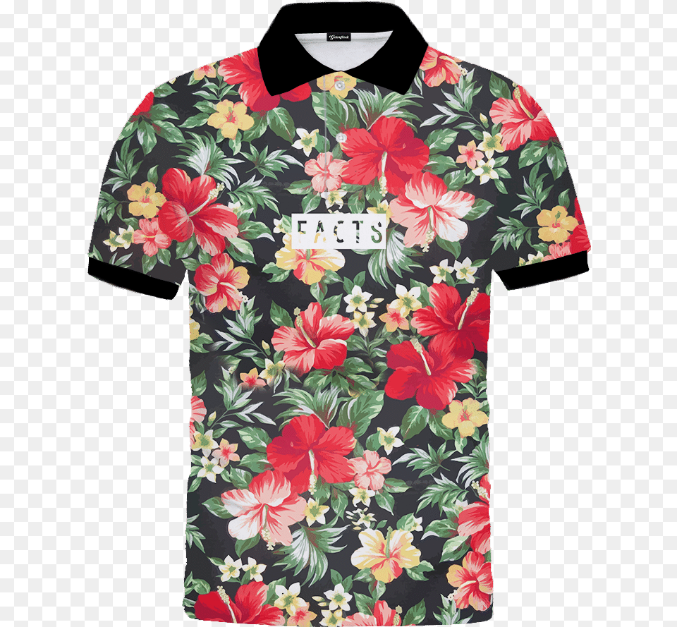 Floral Print T Shirt, T-shirt, Clothing, Beachwear, Plant Png Image