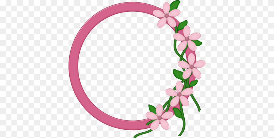 Floral Round Frame, Oval, Flower, Pattern, Plant Png Image