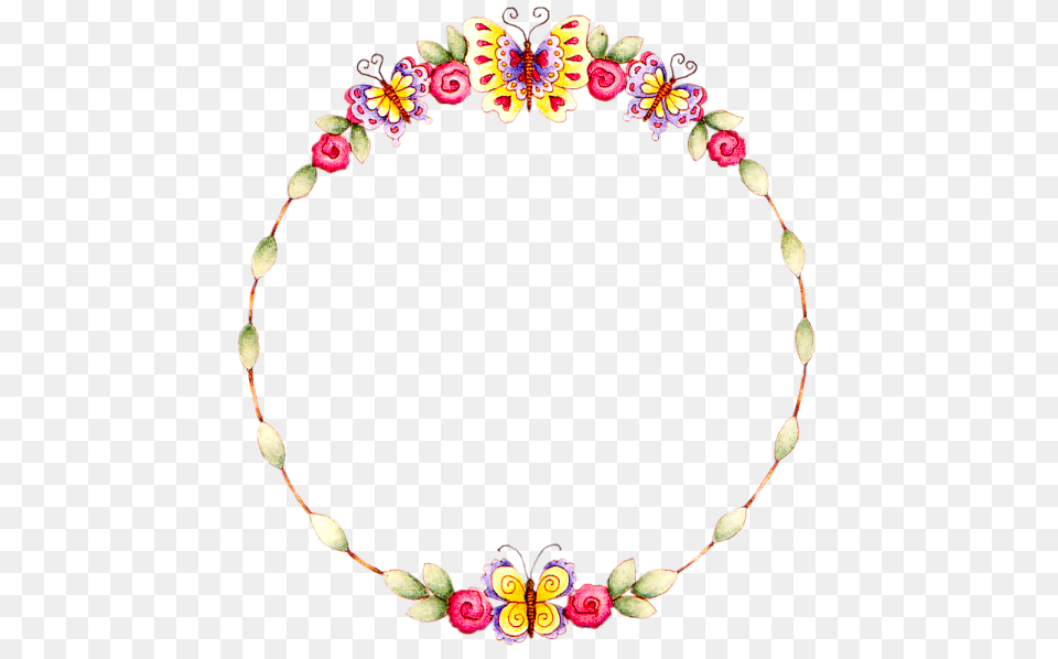 Floral Round Frame Transparent Background Clipart Frame Transparent Background, Accessories, Jewelry, Necklace, Bracelet Free Png