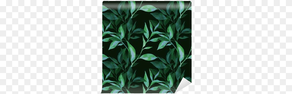 Floral Seamless Pattern With Tea Leaves Pattern Watercolor Leaf Tea, Art, Floral Design, Graphics, Green Png Image