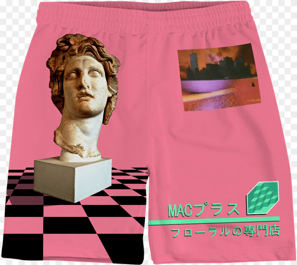 Floral Shoppe Pink Vinyl, Clothing, Shorts, Adult, Person Png