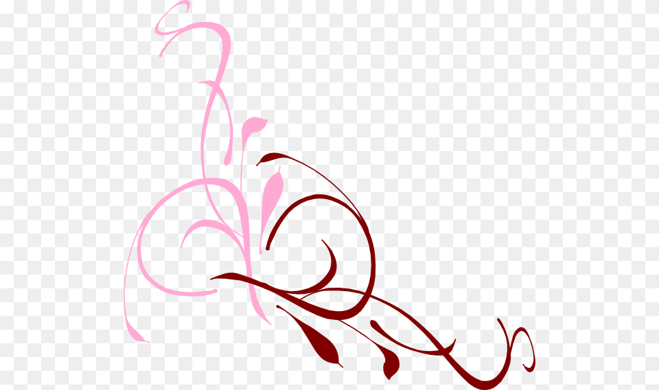 Floral Swirl Bubblegum Pink Svg Clip Art For Web Clip Art For Funeral Program, Floral Design, Graphics, Pattern, Smoke Pipe Png Image