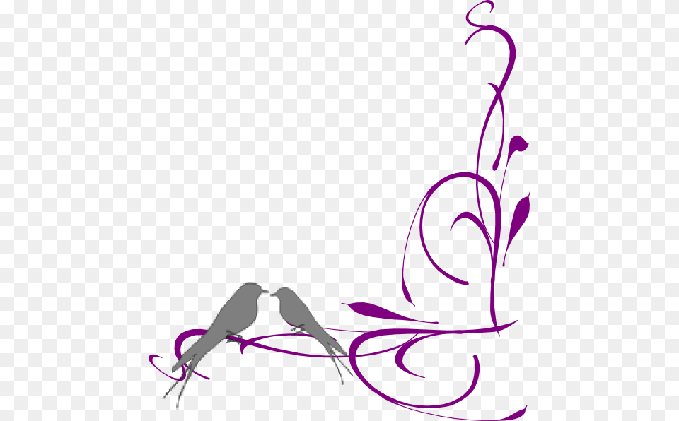 Floral Swirly Bird Bottom Corner Svg Clip Arts, Art, Graphics, Purple, Floral Design Png Image