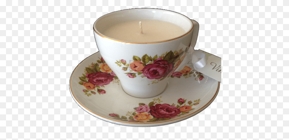 Floral Tea Cups And Saucers Saucer, Cup Free Png Download