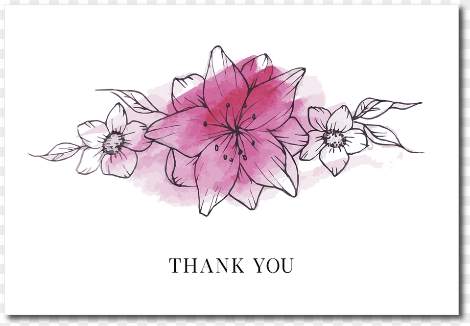 Floral Thank You Cardclass Lazyload Lazyload Fade Cherry Blossom, Art, Dahlia, Floral Design, Flower Png