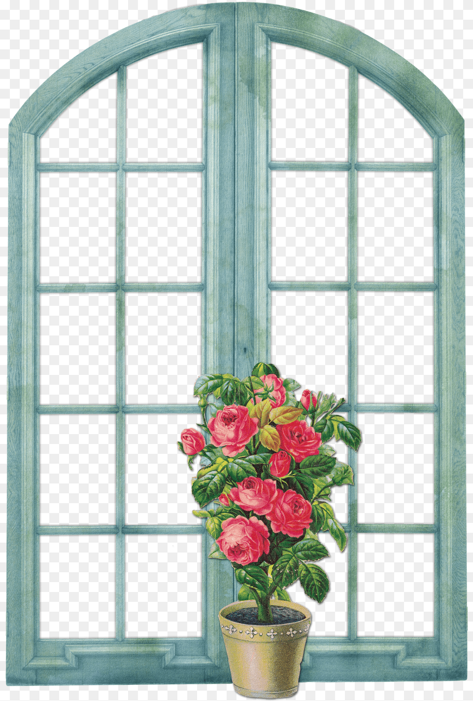 Floral Theme Vintage Backgrounds Background Vintage Window By Picsart, Rose, Plant, Flower Bouquet, Flower Arrangement Free Png Download