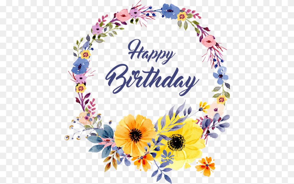 Floral Vector Happy Birthday Floral Background, Art, Floral Design, Graphics, Pattern Free Transparent Png