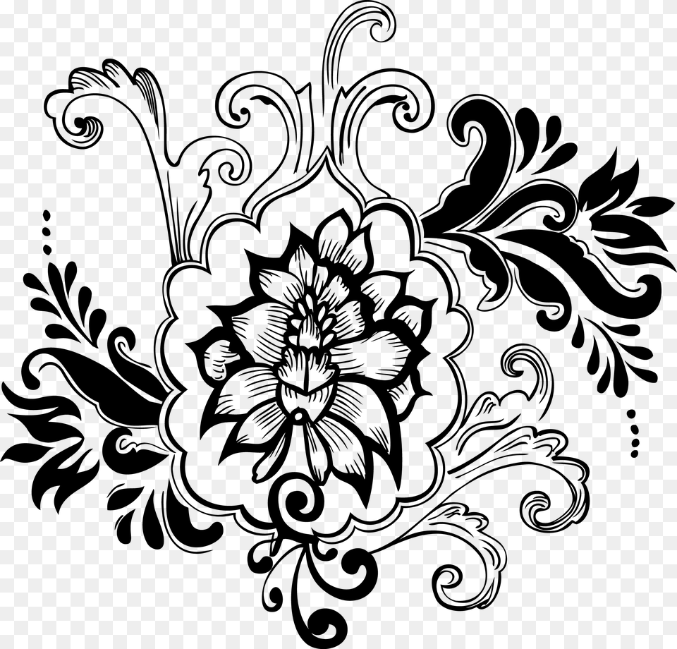 Floral Vector Stock Flower Images Vector Floral, Gray Free Png Download