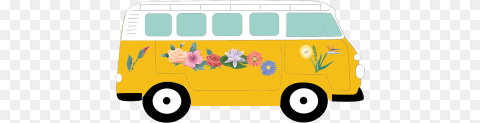 Floral Volkswagen Camper, Caravan, Transportation, Van, Vehicle Png