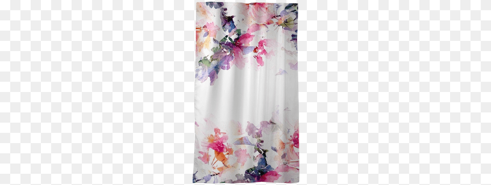 Floral Watercolor Background Reserved Custom Order For Madisen Watson Custom Knit, Curtain, Flower, Plant Png Image