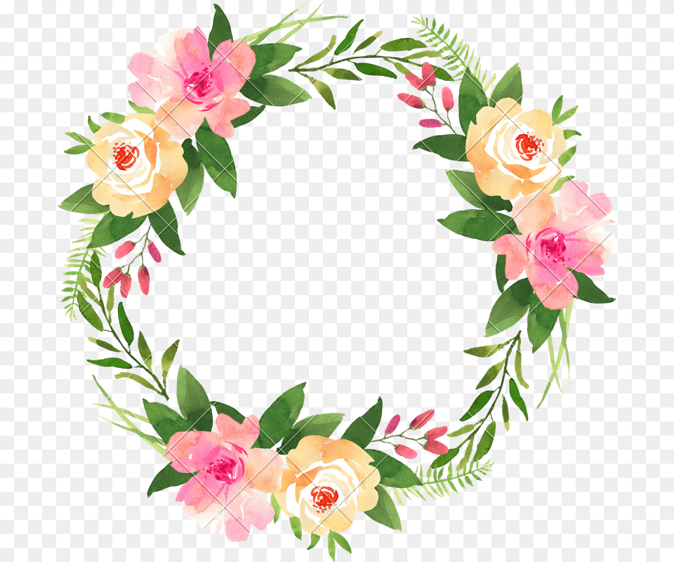Floral Wedding Wreath With Roses, Art, Floral Design, Graphics, Pattern Free Transparent Png