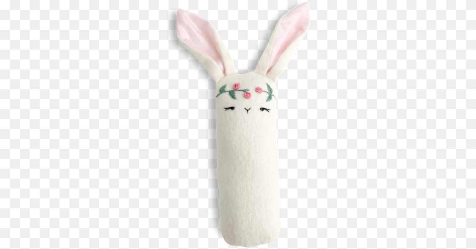 Floral Wreath Bunny Rattle Wreath, Plush, Toy Png