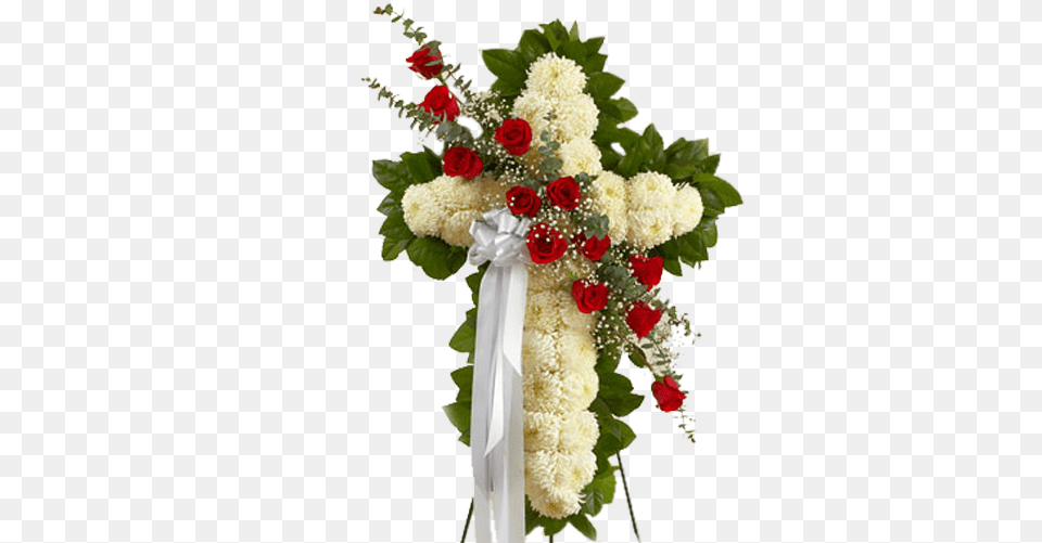 Florales Funebres Funeral Standing Cross, Art, Rose, Plant, Pattern Free Transparent Png