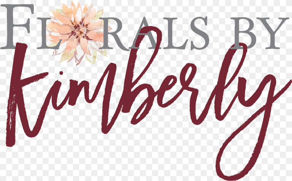 Florals By Kimberly Llc Logo Calligraphy, Dahlia, Flower, Plant, Text Free Png