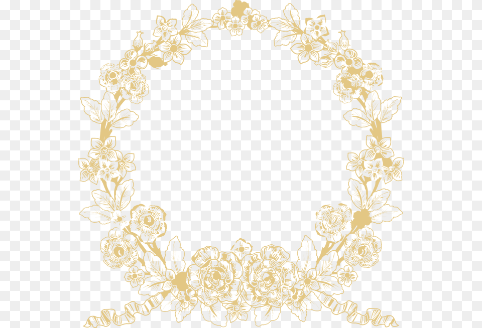 Florals Flowers Leaves Vines Gold Floralwreath, Lace, Chandelier, Lamp Free Transparent Png