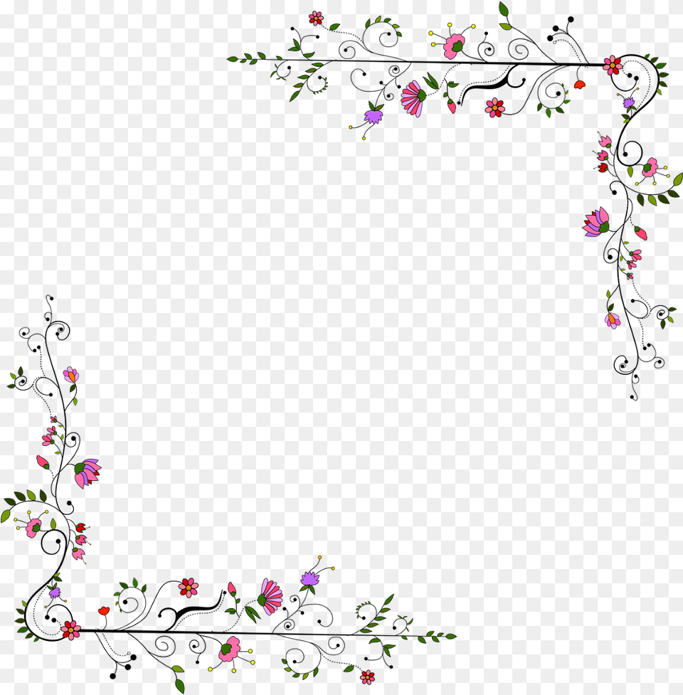 Florals Flowers Leaves Vines Vinesandleaves Swirls Frame New Design, Art, Floral Design, Graphics, Pattern Free Png Download