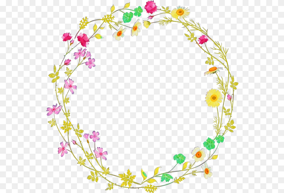 Floralwrap Kpopedits Kpop Kawaii Flowers Circle Transparent Background Flower Circle, Art, Floral Design, Graphics, Pattern Free Png Download