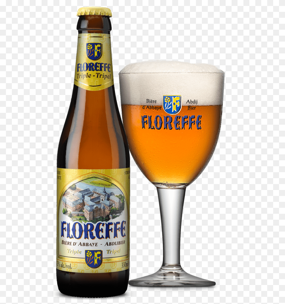 Floreffe Beer Triple, Alcohol, Beverage, Bottle, Glass Free Png Download