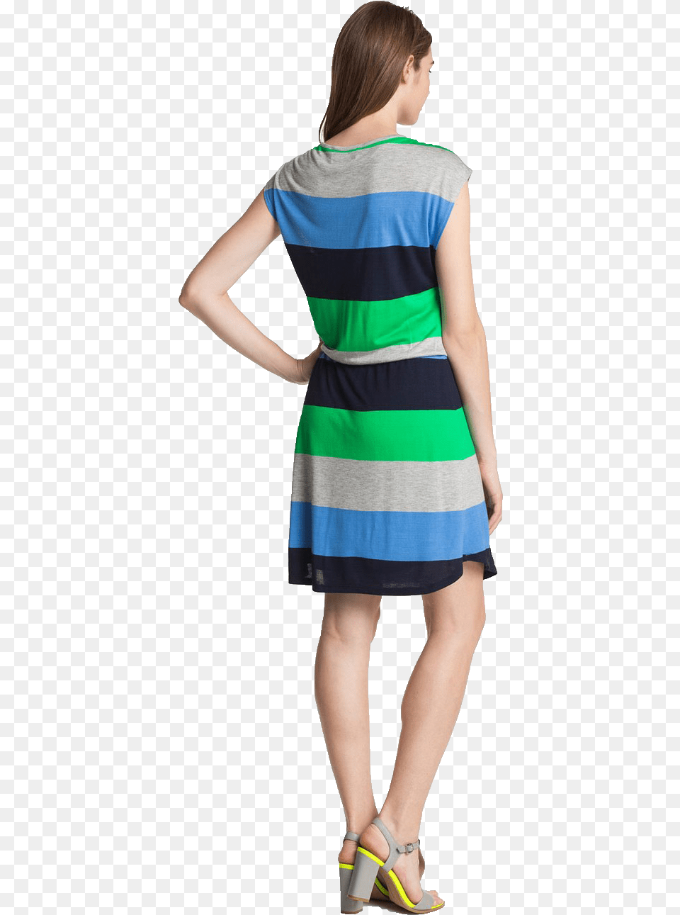 Flores Acuarela Flores Acuarela Woman In Dress On Back, Clothing, Skirt, Shoe, Person Png