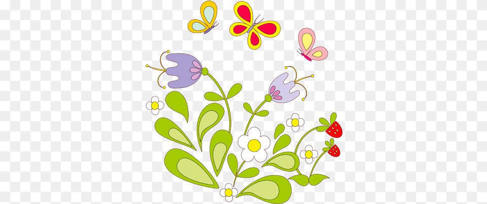 Flores Con Mariposas Para Decorar, Art, Floral Design, Graphics, Pattern Free Png Download