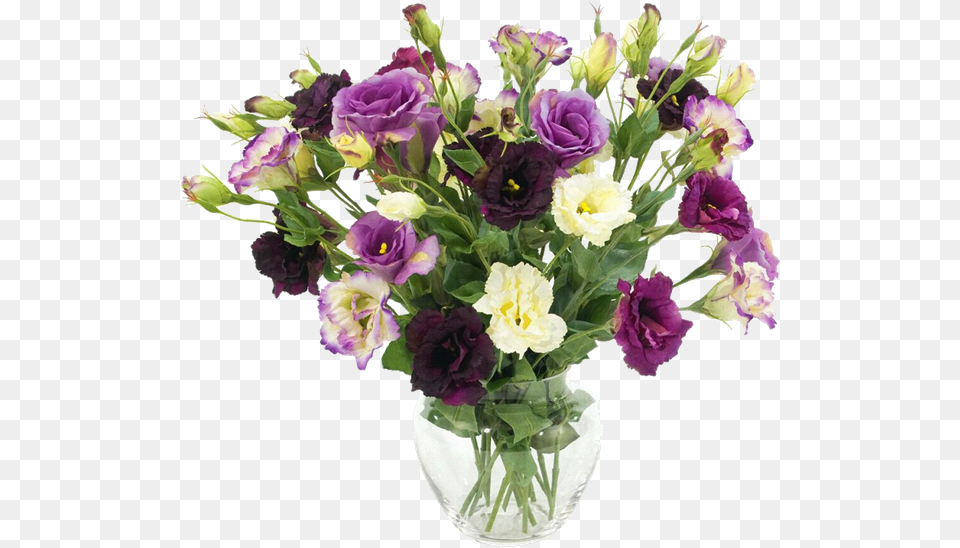 Flores Dentro Do Vaso De Vidro Lil E Branca Arra Zhradn Nbytok, Flower, Flower Arrangement, Flower Bouquet, Plant Png Image