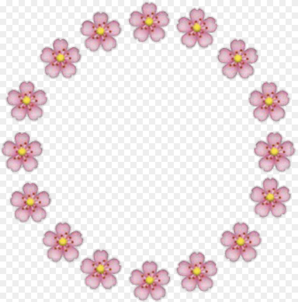Flores Emoji Rosa Circulo Moldura Fofa Circulos De Flores, Accessories, Anemone, Flower, Petal Free Transparent Png