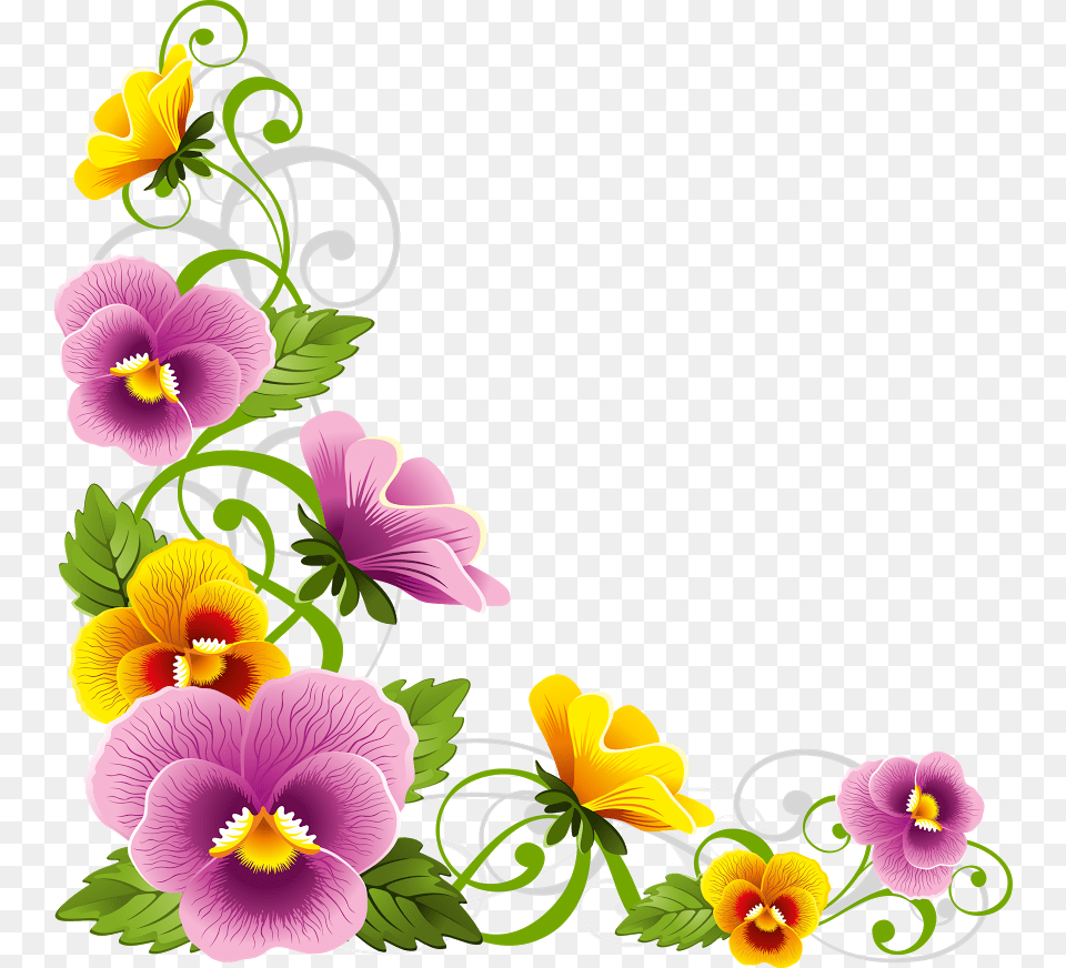 Flores En Formato Flower Corner Border, Plant, Art, Floral Design, Graphics Free Png Download