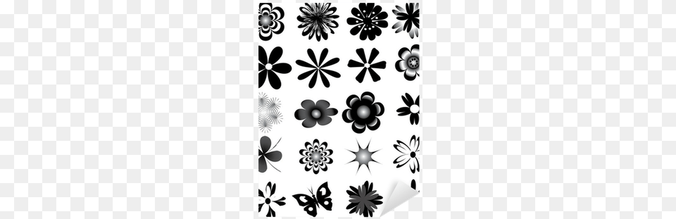 Flores Negras Vinilo, Art, Floral Design, Graphics, Pattern Png