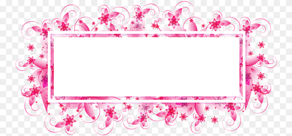 Flores Rosa Molduras Para Fotos Fundo Transparente Moldura Preto E Rosa, Art, Floral Design, Graphics, Pattern Png