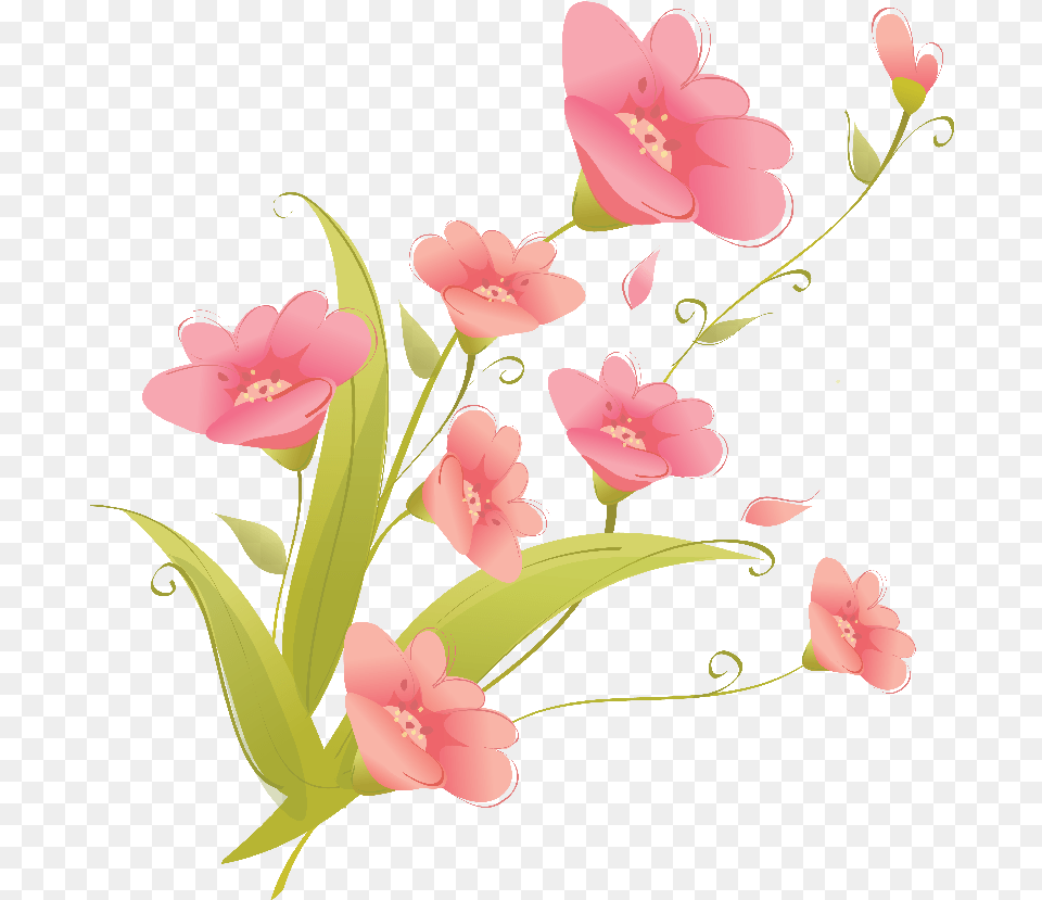 Flores Vector For On Mbtskoudsalg Flores Rosadas Vectores, Art, Floral Design, Flower, Graphics Free Png