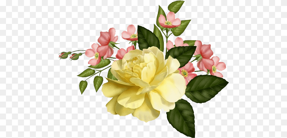 Flores Vintage Rosas Amarillas Flores Rosas Y Amarillas, Flower, Flower Arrangement, Flower Bouquet, Petal Png Image