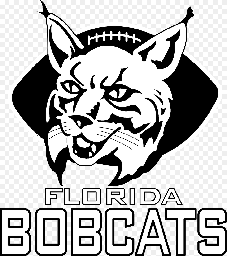 Florida Bobcats Logo Arena Football Florida Bobcats, Stencil, Face, Head, Person Free Png