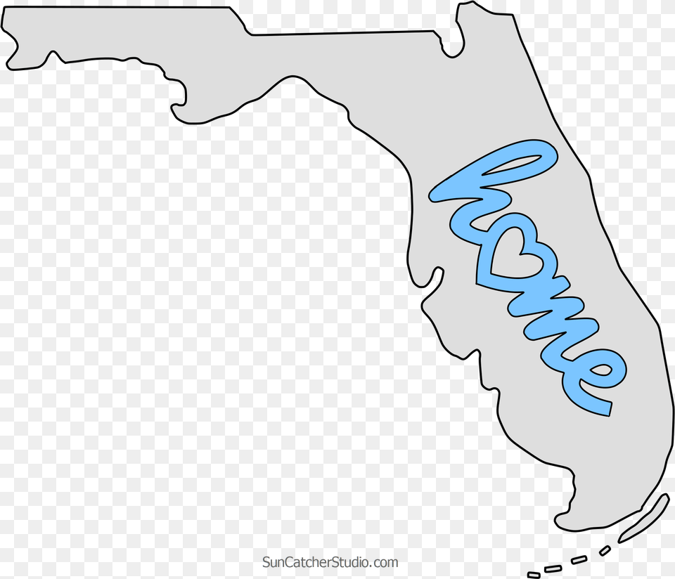 Florida Border With Home In It To Print And Color, Baby, Person, Text, Logo Png
