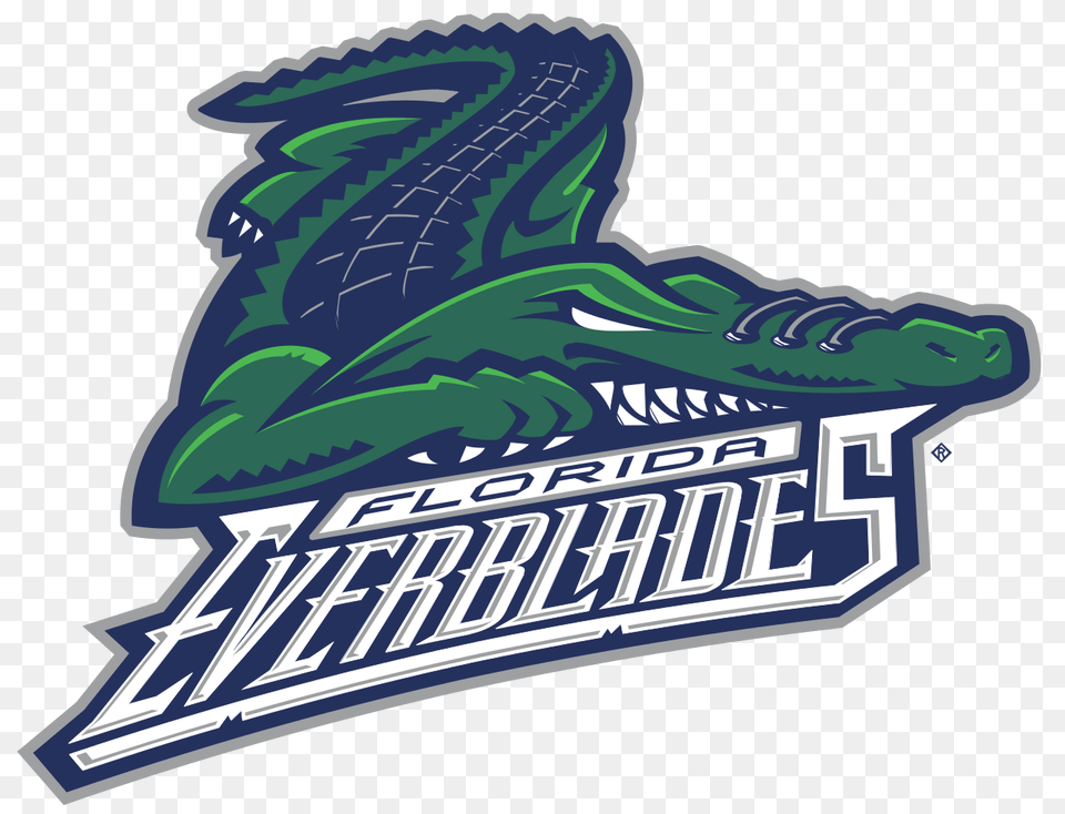 Florida Everblades Logo, Dynamite, Weapon, Animal, Crocodile Free Transparent Png