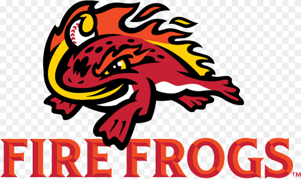 Florida Fire Frogs Logo And Symbol Meaning History Fire Frogs Baseball, Dragon, Baby, Person Png