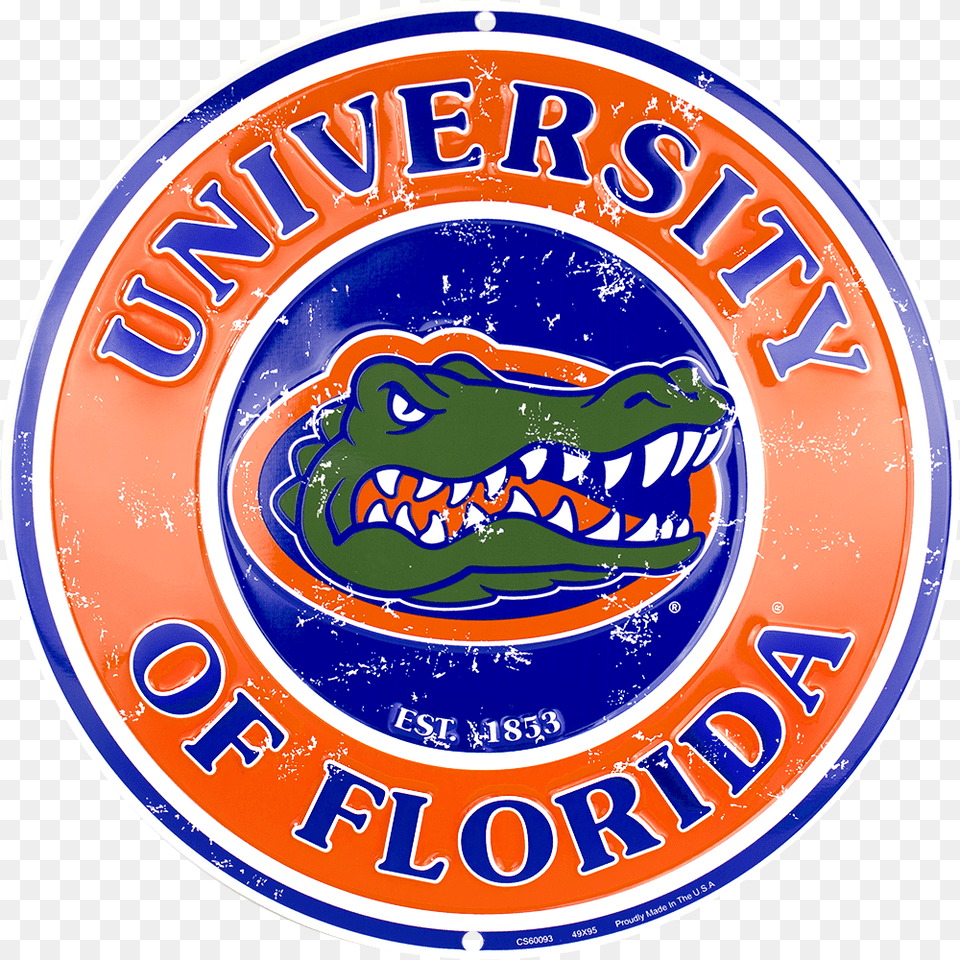 Florida Gators Circle Sign Florida Gators Round Logo, Badge, Symbol, Emblem, Can Free Png Download
