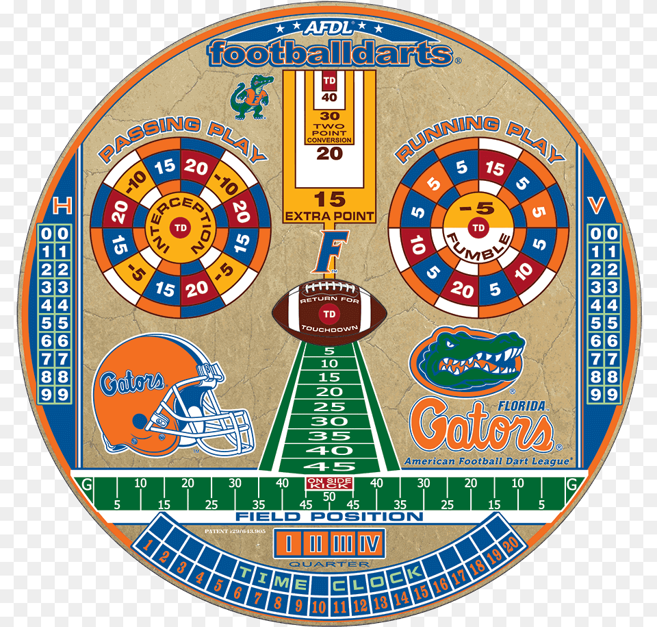 Florida Gators Football Darts The Original Game Logos And Uniforms Of The Cleveland Browns, Disk Png