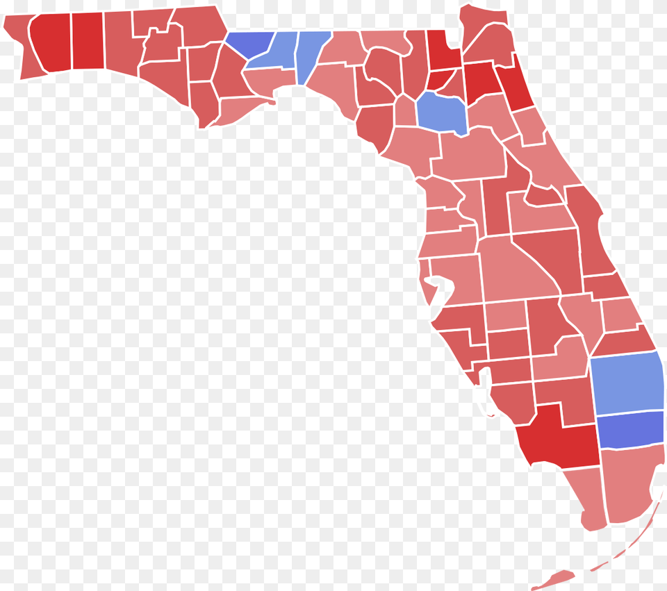 Florida Gubernatorial Election Florida Election Results 2018, Chart, Plot, Map, Atlas Free Png Download