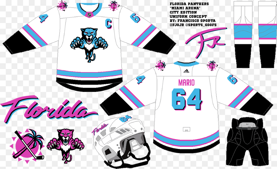 Florida Panthers Miami Vice, Clothing, Shirt, T-shirt, Jersey Png