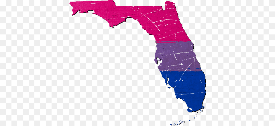Florida Silhouette Bisexual Pride Flag Florida Vector, Chart, Plot, Map, Atlas Free Transparent Png