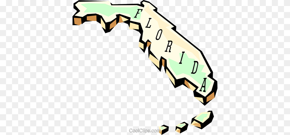 Florida State Map Royalty Vector Clip Art Illustration, Land, Nature, Outdoors, Sea Free Transparent Png